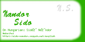 nandor sido business card